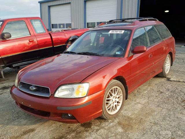 4S3BH625746305012 - 2004 SUBARU LEGACY L S RED photo 2