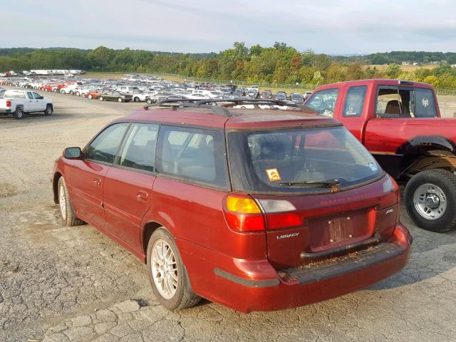 4S3BH625746305012 - 2004 SUBARU LEGACY L S RED photo 3