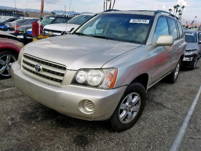 JTEGF21A130074690 - 2003 TOYOTA HIGHLANDER BEIGE photo 2