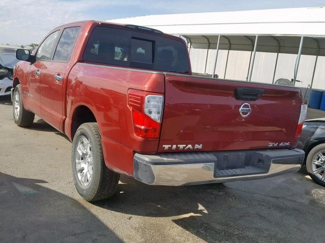 1N6AA1EJ6JN520679 - 2018 NISSAN TITAN S BURGUNDY photo 3