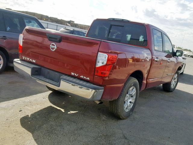 1N6AA1EJ6JN520679 - 2018 NISSAN TITAN S BURGUNDY photo 4