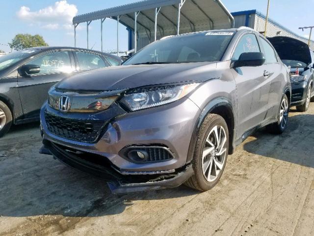 3CZRU5H1XKM720633 - 2019 HONDA HR-V SPORT GRAY photo 2