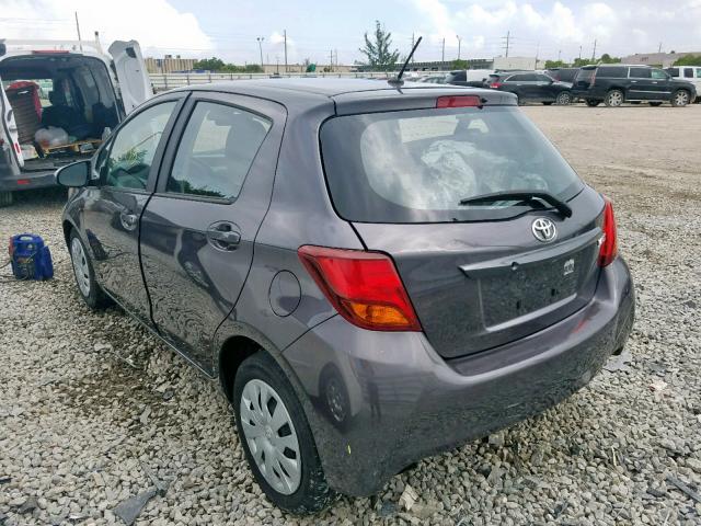 VNKKTUD33HA079110 - 2017 TOYOTA YARIS L GRAY photo 3