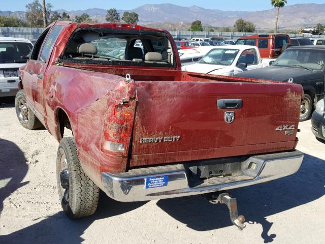 1D7KS28C16J133162 - 2006 DODGE RAM 2500 S RED photo 3