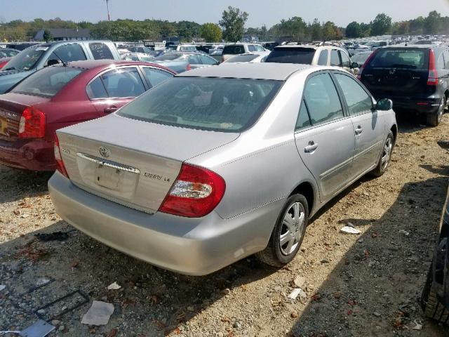 4T1BE32K14U332873 - 2004 TOYOTA CAMRY LE SILVER photo 4