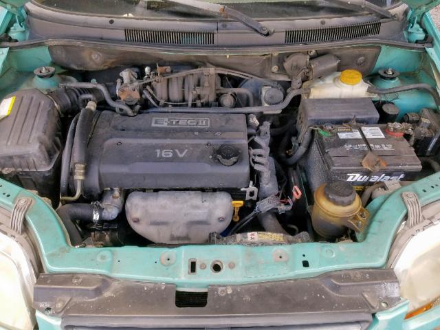 KL1TD52675B445760 - 2005 CHEVROLET AVEO BASE GREEN photo 7