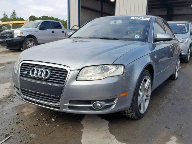 WAUDF78E37A059344 - 2007 AUDI A4 2.0T QU GRAY photo 2