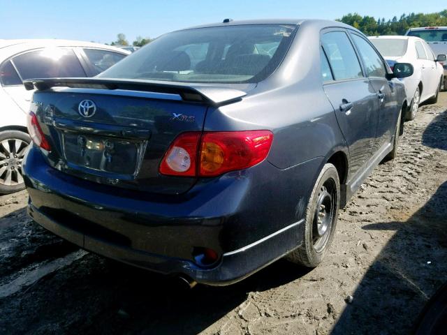 2T1BE40E69C001864 - 2009 TOYOTA COROLLA XR GRAY photo 4