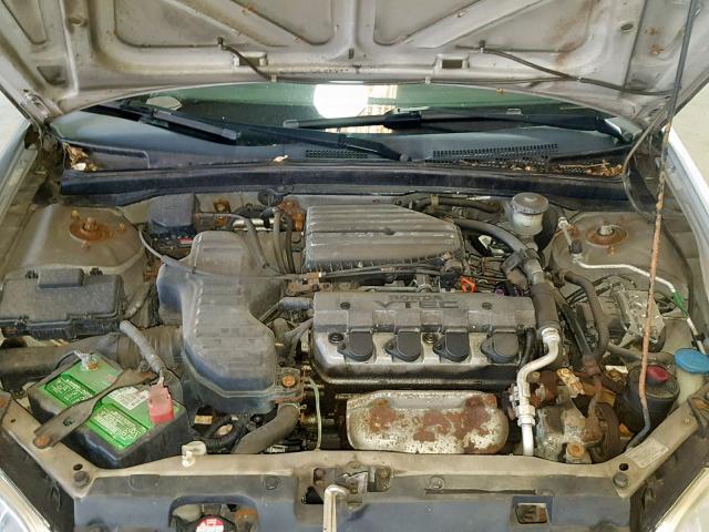 2HGES26775H576186 - 2005 HONDA CIVIC EX SILVER photo 7