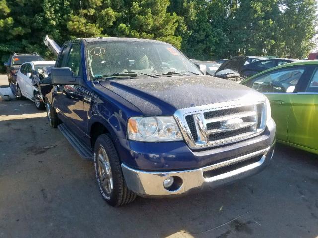 1FTRX12W08FB18326 - 2008 FORD F150 BLUE photo 1