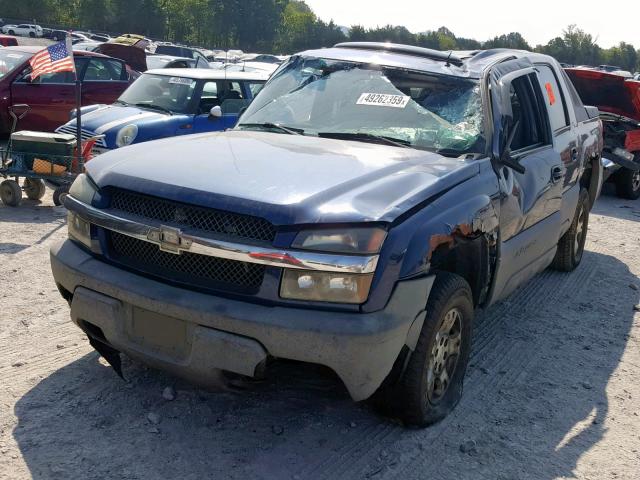 3GNEK13T92G229858 - 2002 CHEVROLET AVALANCHE BLUE photo 2