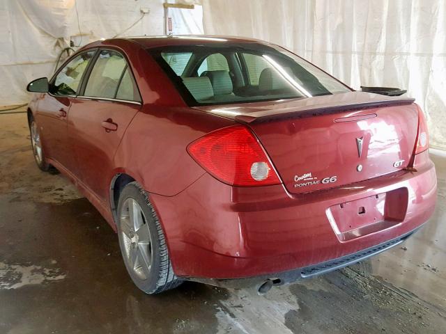 1G2ZK57NX94242689 - 2009 PONTIAC G6 GT MAROON photo 3