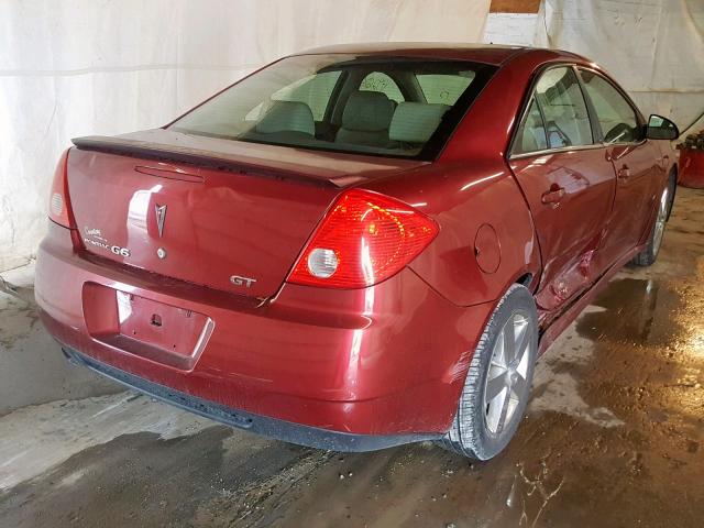 1G2ZK57NX94242689 - 2009 PONTIAC G6 GT MAROON photo 4