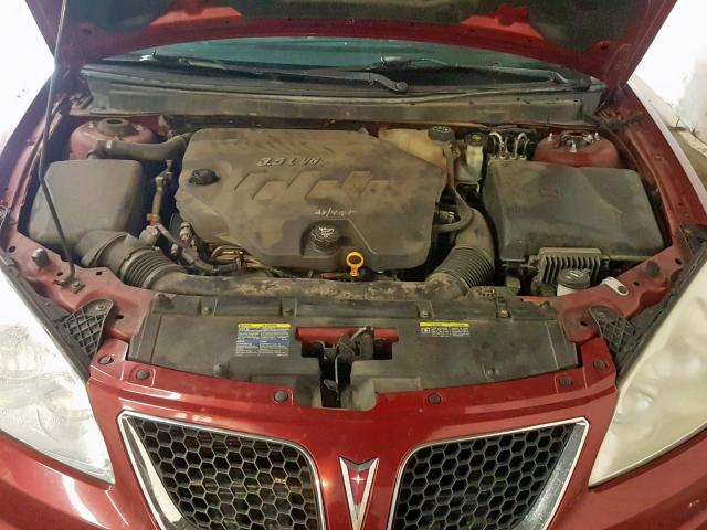 1G2ZK57NX94242689 - 2009 PONTIAC G6 GT MAROON photo 7