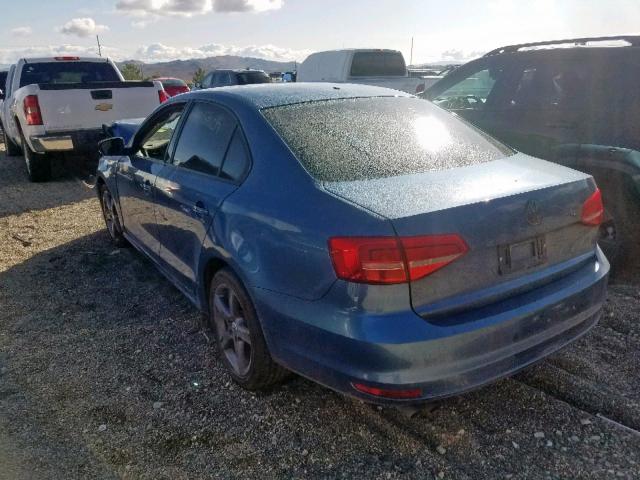 3VW2K7AJ6FM357768 - 2015 VOLKSWAGEN JETTA BASE 蓝色 照片 3