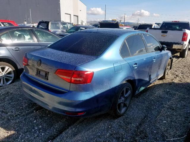 3VW2K7AJ6FM357768 - 2015 VOLKSWAGEN JETTA BASE 蓝色 照片 4