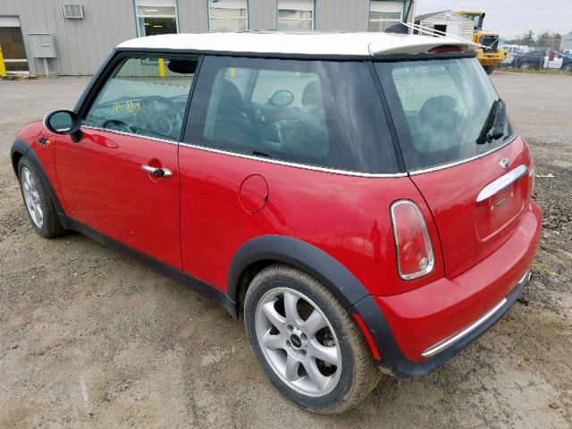 WMWRC33566TK94208 - 2006 MINI COOPER RED photo 3