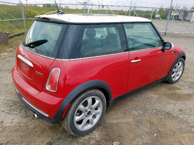 WMWRC33566TK94208 - 2006 MINI COOPER RED photo 4