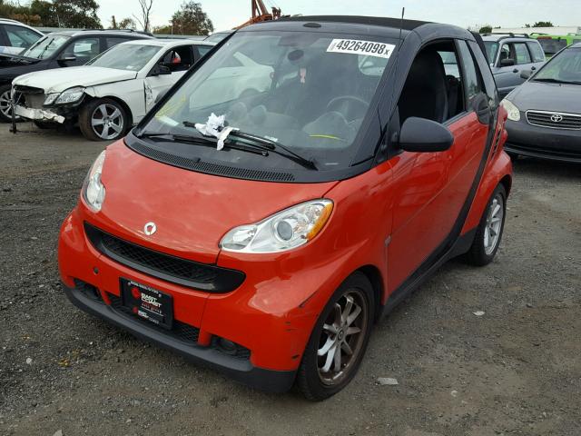 WMEEK31X78K082503 - 2008 SMART FORTWO PAS RED photo 2