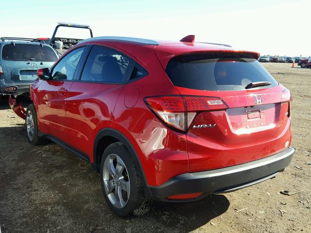 3CZRU6H7XGM759174 - 2016 HONDA HR-V EXL RED photo 3