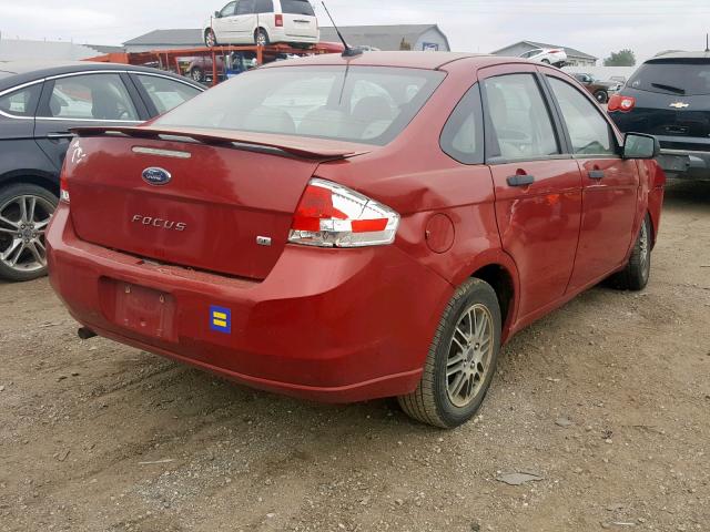 1FAHP3FN2BW195785 - 2011 FORD FOCUS SE RED photo 4