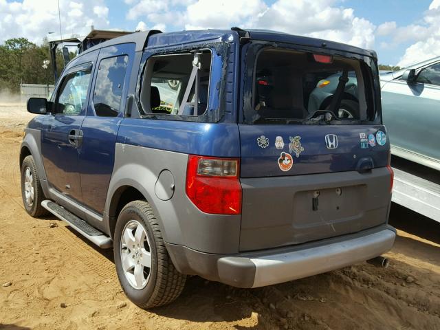 5J6YH18573L001502 - 2003 HONDA ELEMENT EX BLUE photo 3