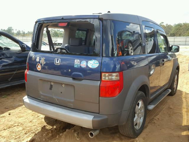 5J6YH18573L001502 - 2003 HONDA ELEMENT EX BLUE photo 4