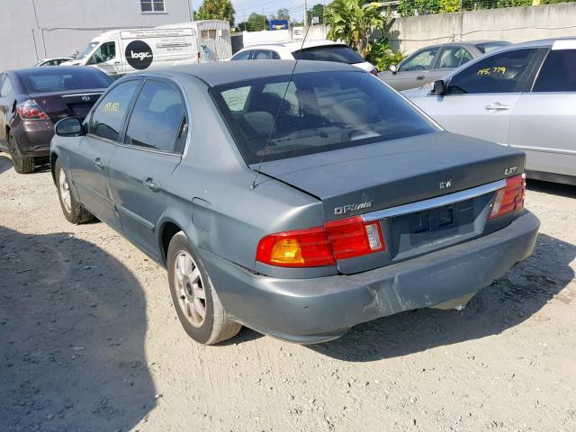 KNAGD128125111686 - 2002 KIA OPTIMA MAG GRAY photo 3