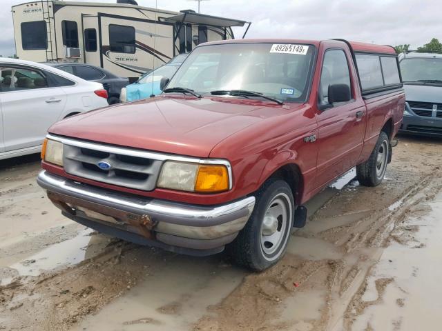 1FTCR10A8VPA80941 - 1997 FORD RANGER RED photo 2