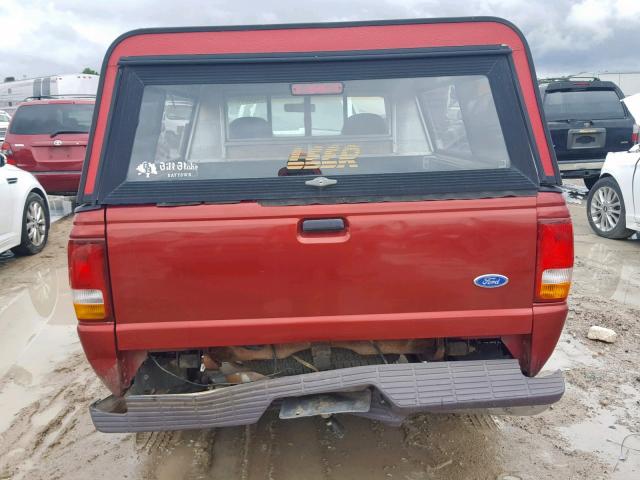 1FTCR10A8VPA80941 - 1997 FORD RANGER RED photo 9