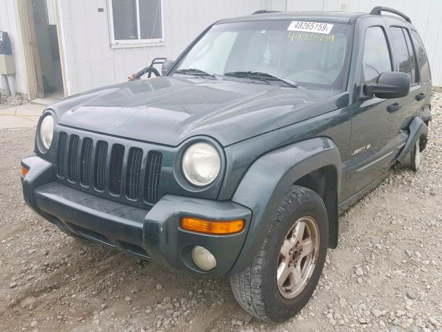 1J4GL58K52W231365 - 2002 JEEP LIBERTY LI GREEN photo 2