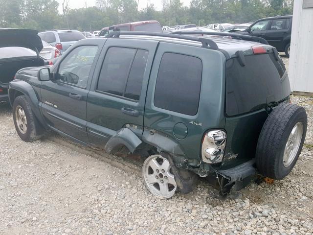 1J4GL58K52W231365 - 2002 JEEP LIBERTY LI GREEN photo 3