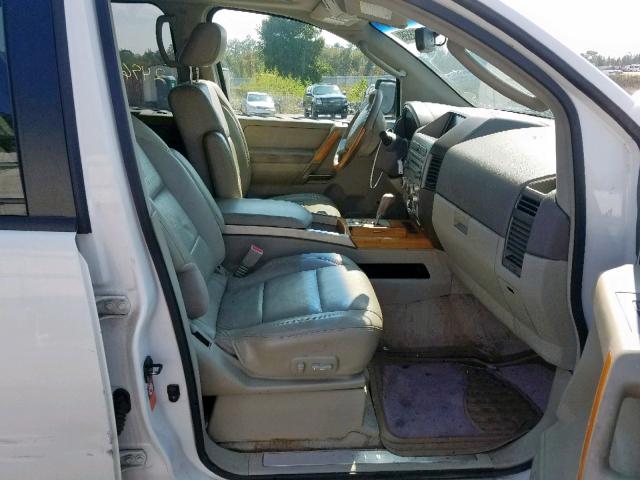 5N3AA08C26N810180 - 2006 INFINITI QX56 WHITE photo 5