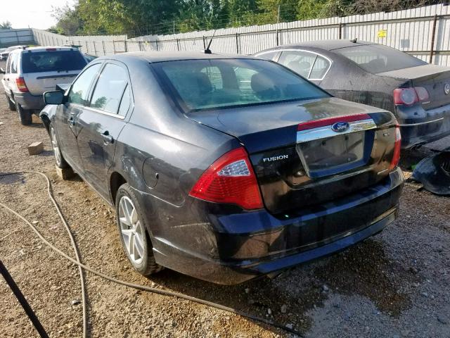 3FAHP0JG9BR268550 - 2011 FORD FUSION SEL BLACK photo 3