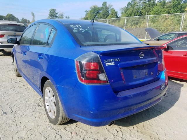 3N1AB6APXCL704827 - 2012 NISSAN SENTRA 2.0 BLUE photo 3