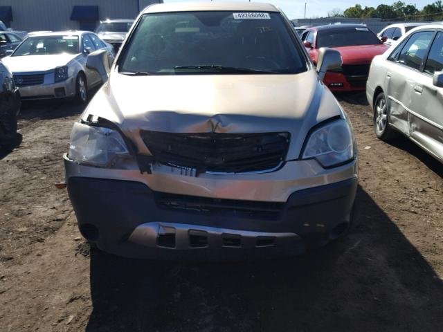 3GSCL33P68S695141 - 2008 SATURN VUE XE TAN photo 9