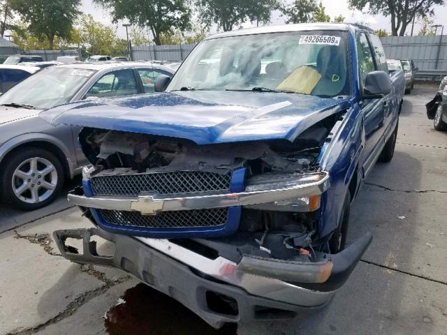 2GCEC19T341203331 - 2004 CHEVROLET SILVERADO BLUE photo 2