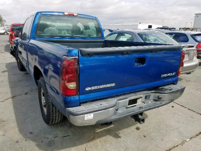 2GCEC19T341203331 - 2004 CHEVROLET SILVERADO BLUE photo 3