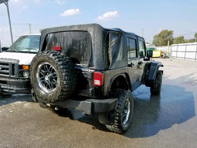 1J4GA391X7L165615 - 2007 JEEP WRANGLER X BLACK photo 4