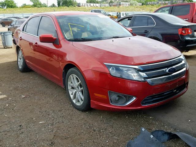 3FAHP0JA0AR320481 - 2010 FORD FUSION SEL RED photo 1