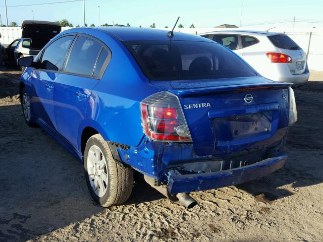 3N1AB6AP7BL616798 - 2011 NISSAN SENTRA 2.0 BLUE photo 3