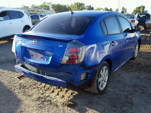 3N1AB6AP7BL616798 - 2011 NISSAN SENTRA 2.0 BLUE photo 4