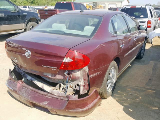 2G4WC582X71210975 - 2007 BUICK LACROSSE C MAROON photo 4