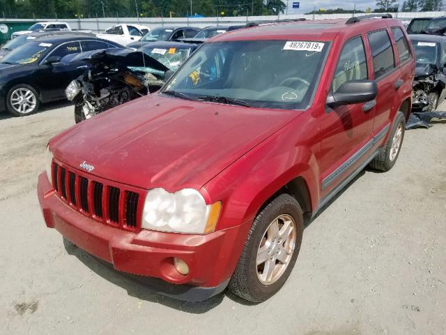 1J4HS48N45C561631 - 2005 JEEP GRAND CHER RED photo 2