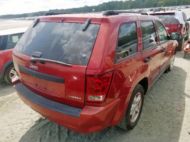 1J4HS48N45C561631 - 2005 JEEP GRAND CHER RED photo 4