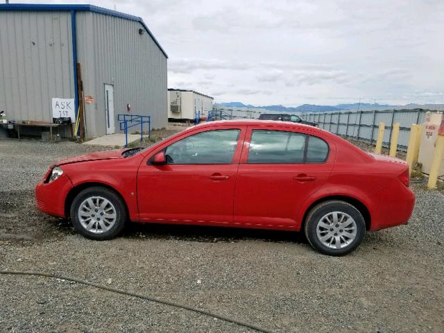 1G1AT58H197165880 - 2009 CHEVROLET COBALT LT RED photo 9