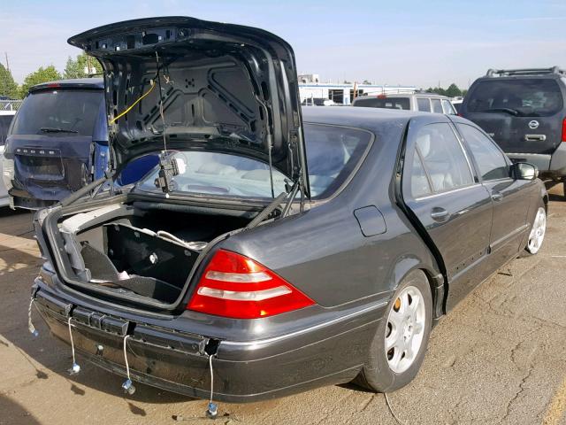 WDBNG75J61A201231 - 2001 MERCEDES-BENZ S 500 BLACK photo 4