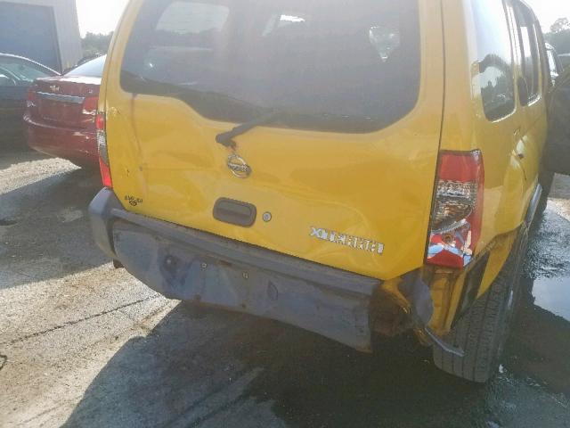 5N1ED28Y74C658088 - 2004 NISSAN XTERRA XE YELLOW photo 9