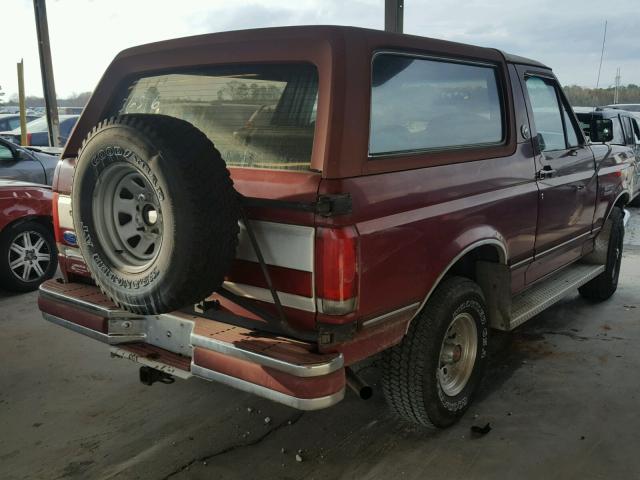 1FMEU15N9MLA35544 - 1991 FORD BRONCO U10 RED photo 4