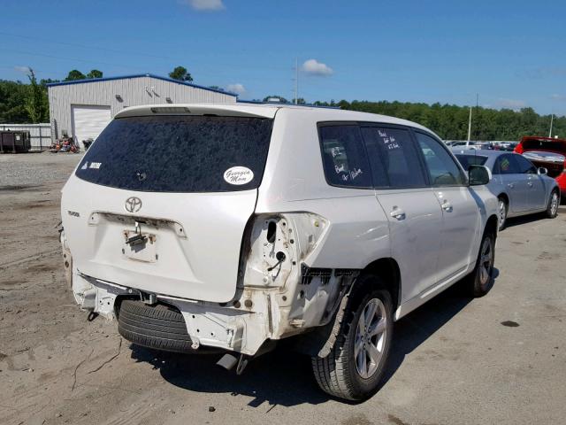 JTEDA41A392005218 - 2009 TOYOTA HIGHLANDER WHITE photo 4